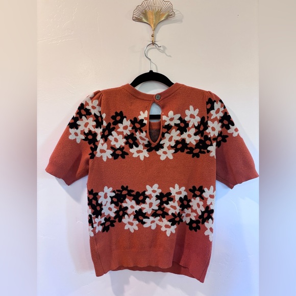 Maeve Anthropologie Floral Knit Top XS - Picture 4 of 5